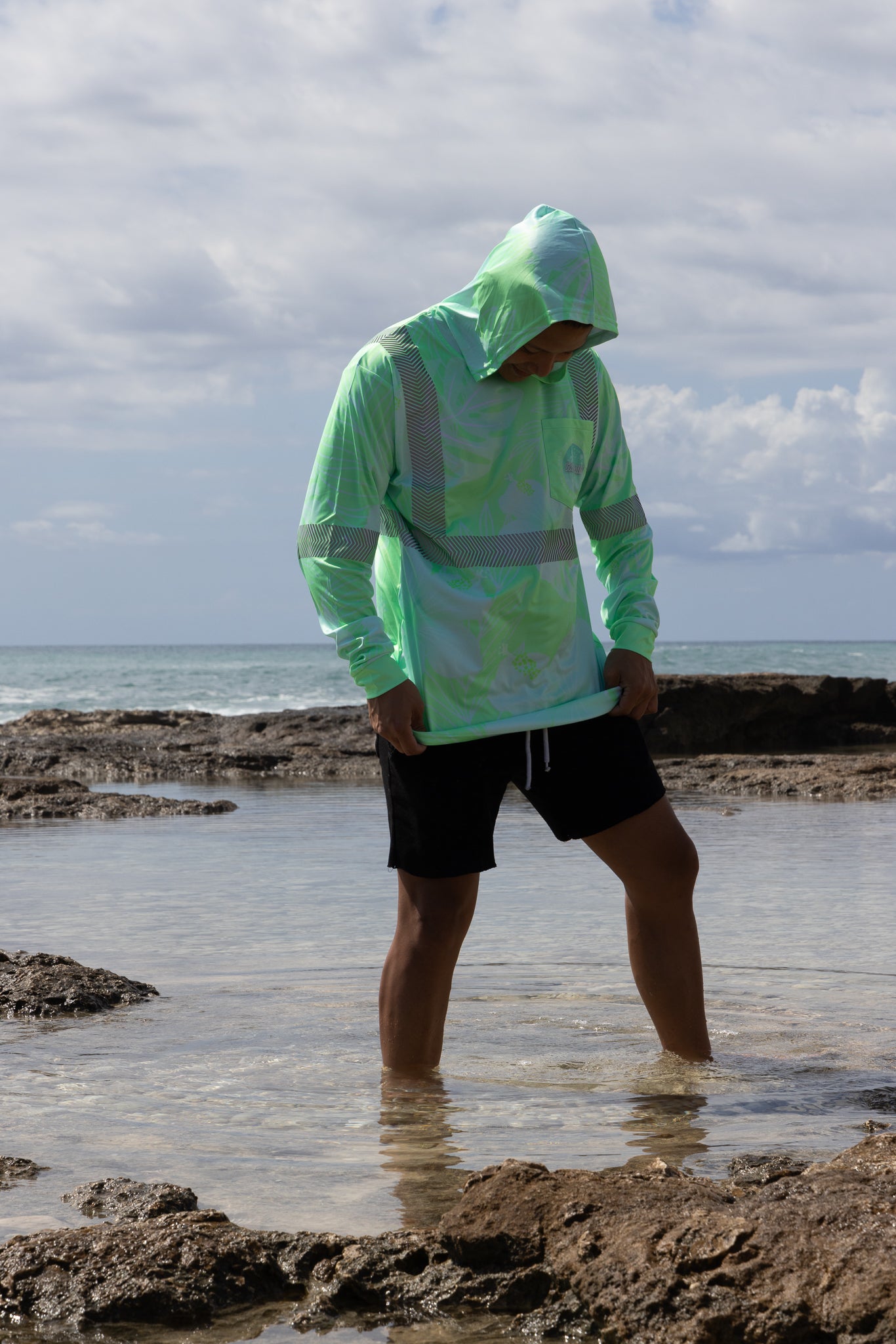 Lime Green Reflective Hoodie