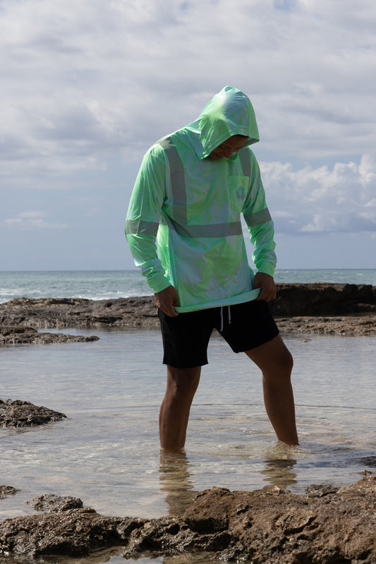 Lime Green Reflective Hoodie