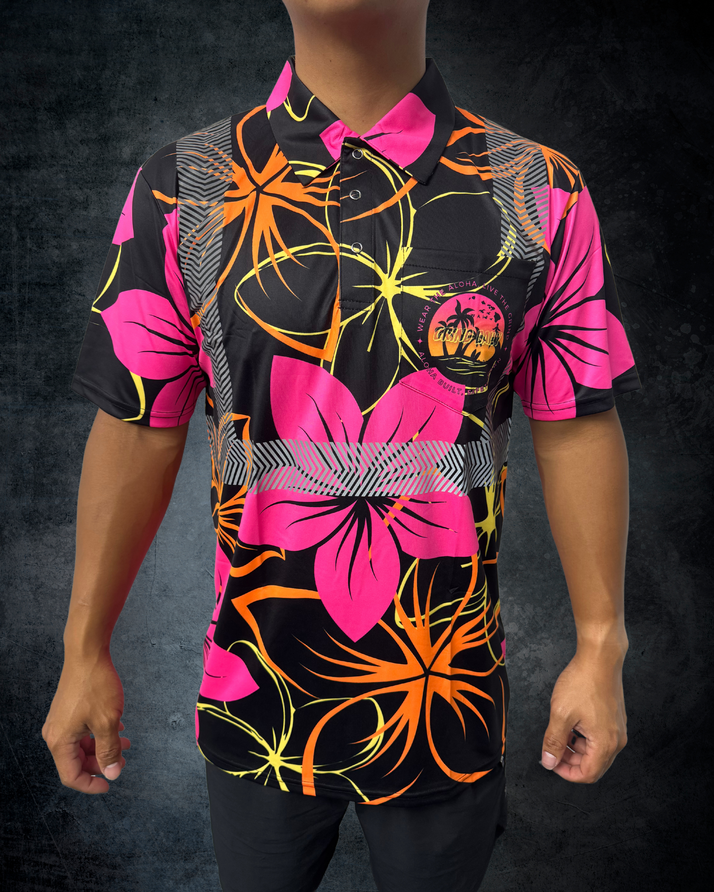 Sunset Plumeria Reflective Shirt