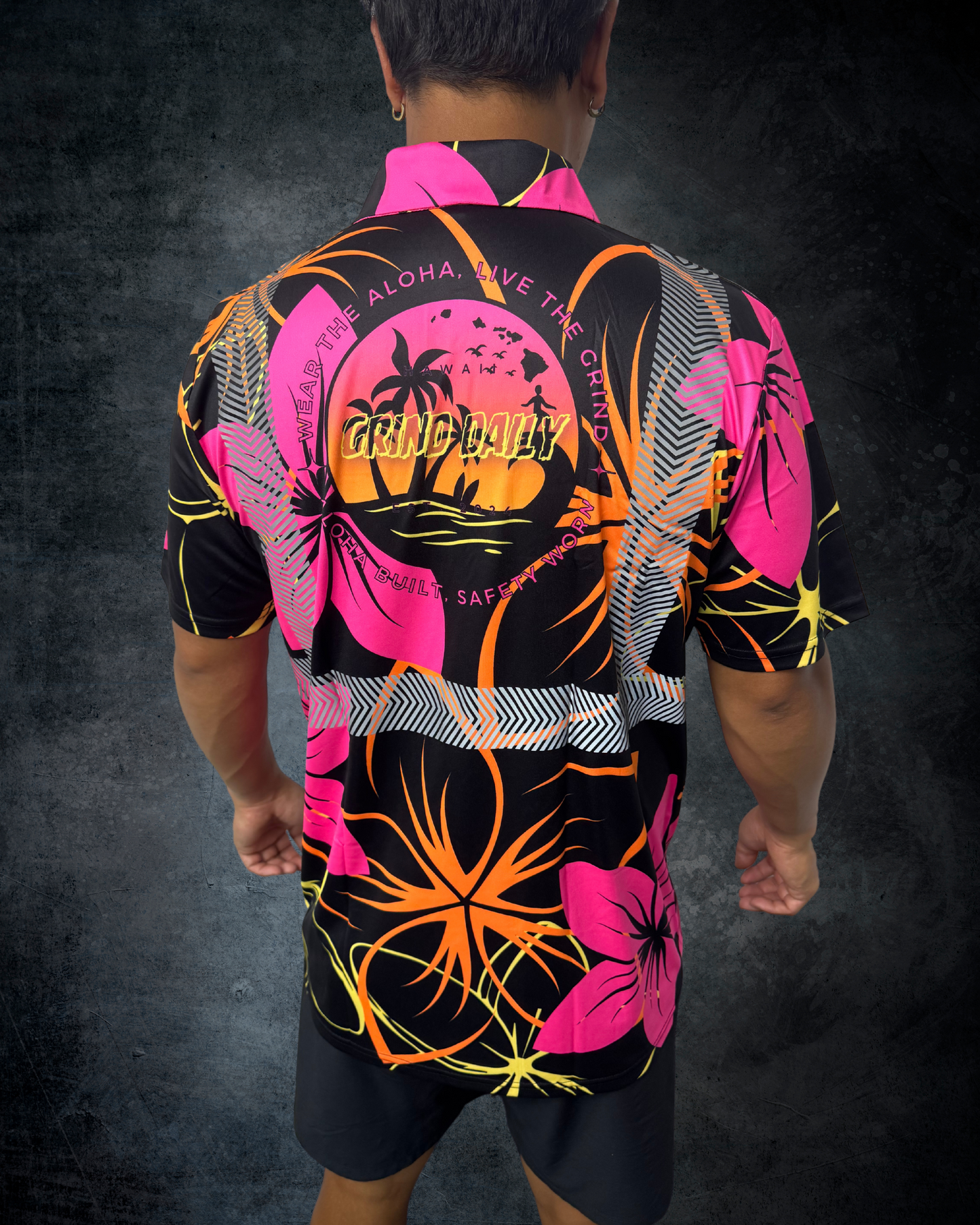 Sunset Plumeria Reflective Shirt