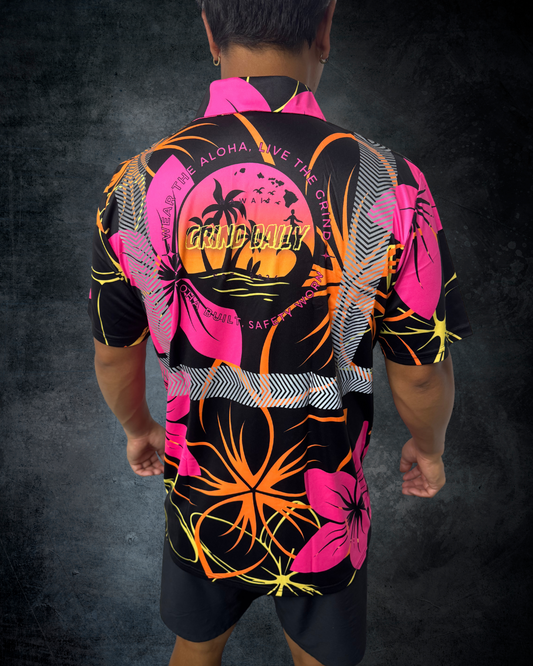 Sunset Plumeria Reflective Shirt