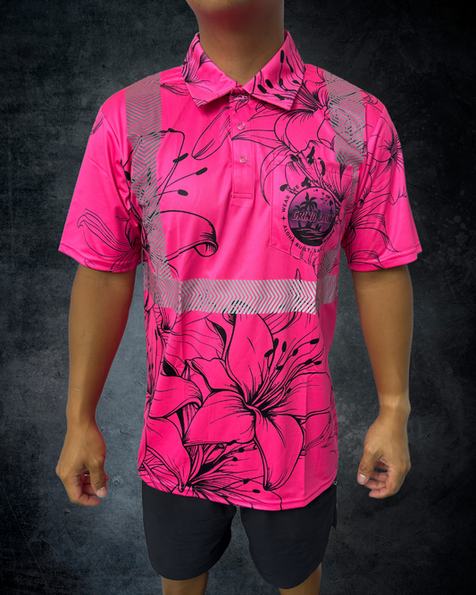 Pink & Black Outline Reflective Shirt