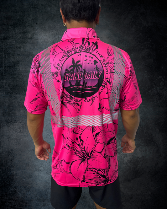 Pink & Black Outline Reflective Shirt