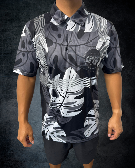 Monstera Black & Grey Reflective Shirt