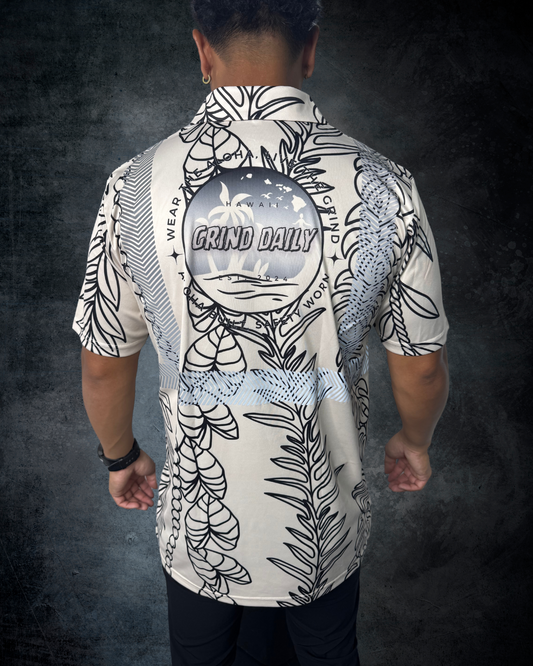 Leaf Lei Reflective Shirt - Cream