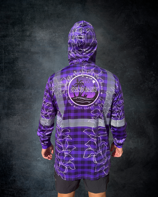 Purple Palaka Reflective Hoodie
