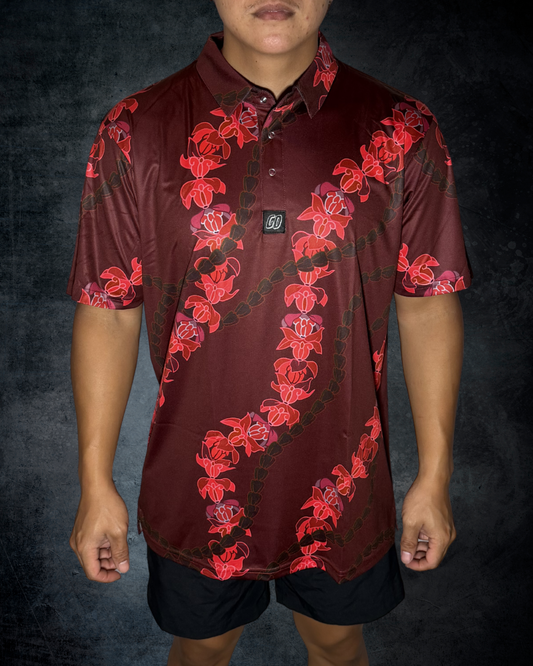 Crown Flower Lei Polo Shirt