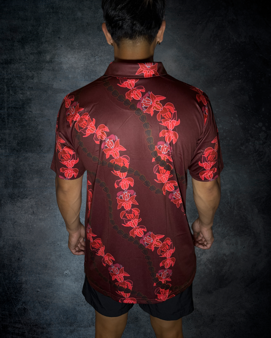Crown Flower Lei Polo Shirt