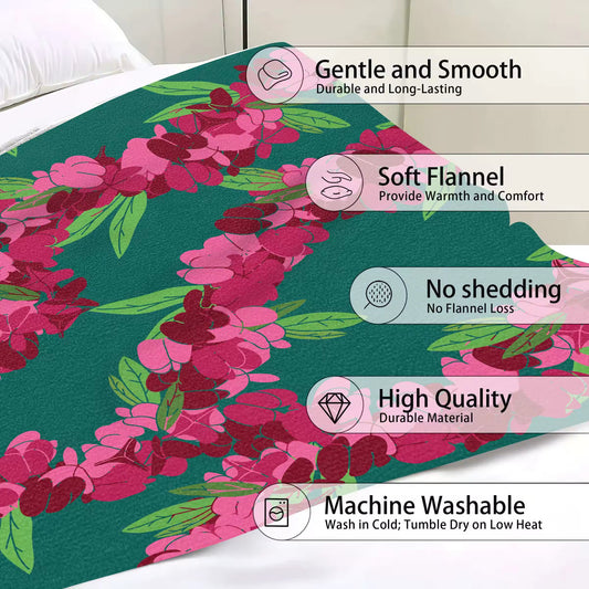 Aalii Lei Throw Blanket