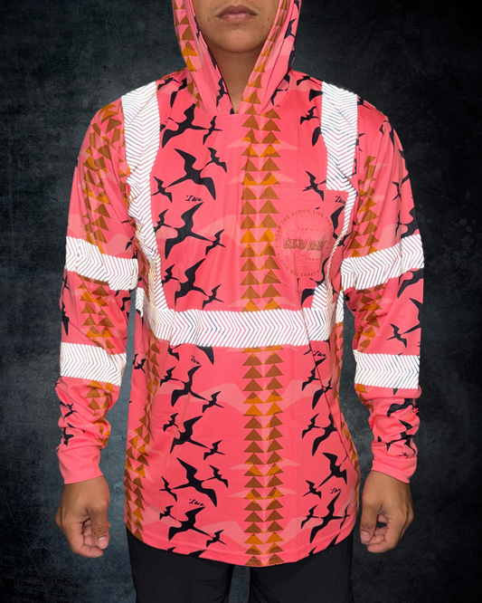 Peach Iwa Bird Reflective Hoodie