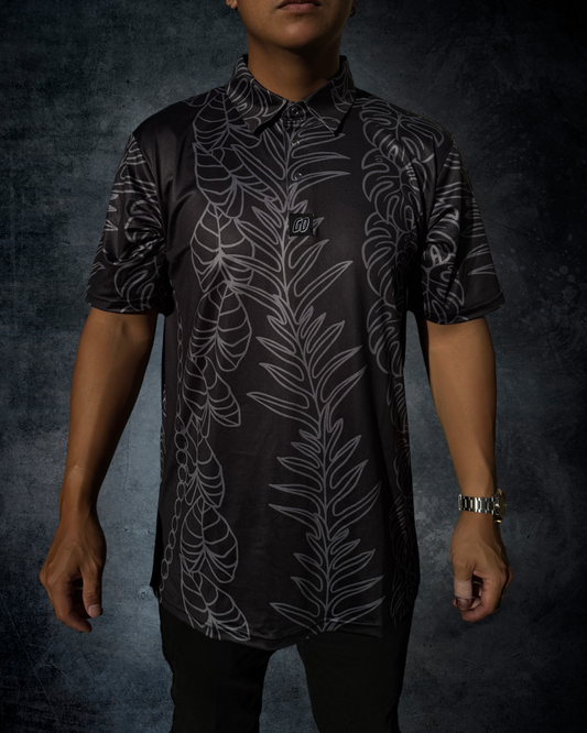 Black & Grey Lei Polo Shirt
