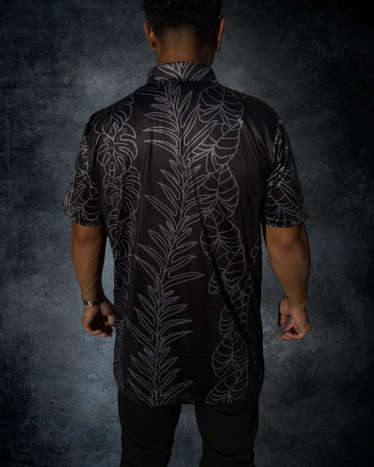 Black & Grey Lei Polo Shirt