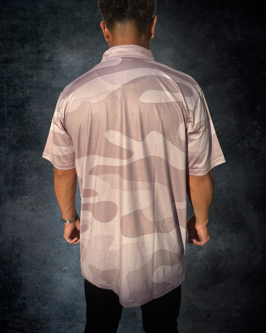 Beige Camo Polo Shirt