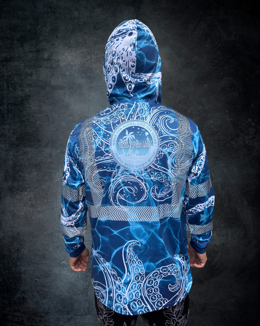 Ocean Blue Tako Reflective Hoodie