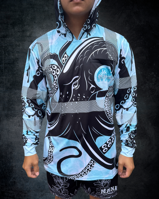 Blue Inked Reflective Hoodie