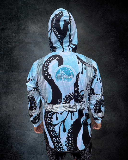 Blue Inked Reflective Hoodie