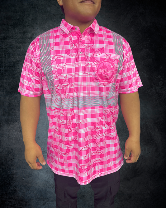 Pink Palaka Reflective Polo