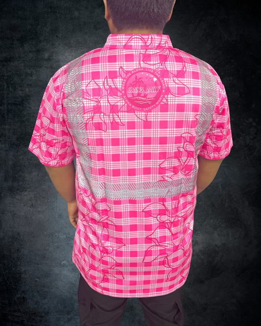 Pink Palaka Reflective Polo