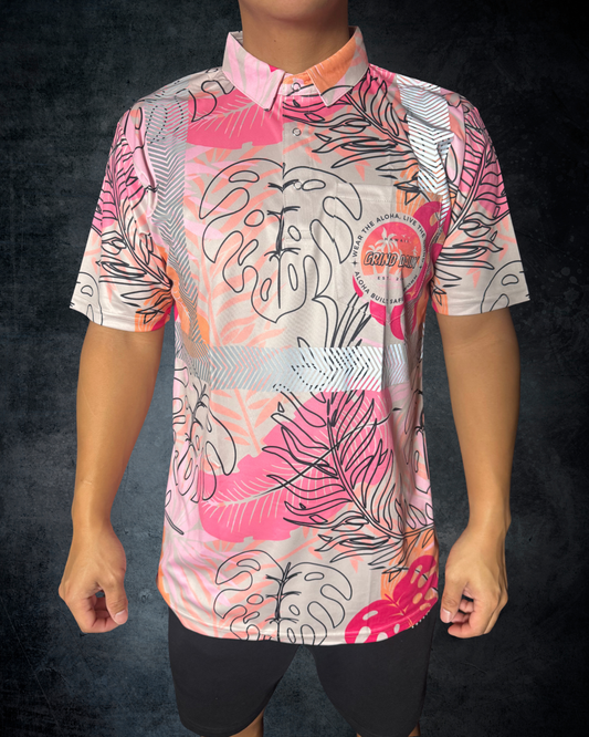 Tropical Dawn Reflective Polo