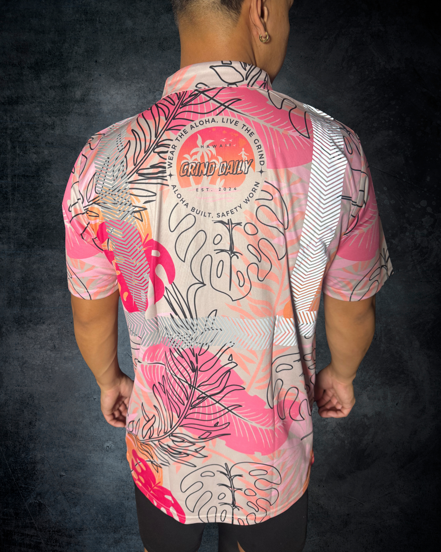 Tropical Dawn Reflective Polo