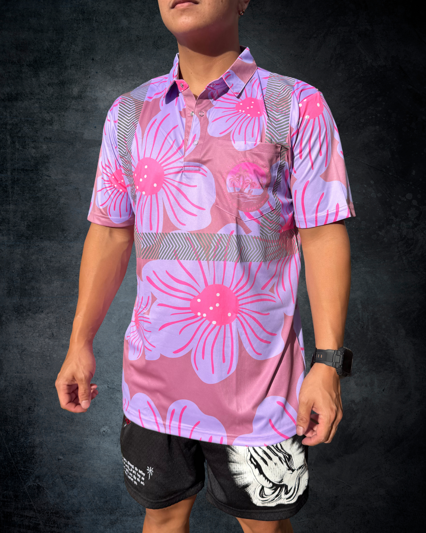 Blossomed Reflective Polo