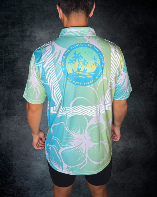 Pacific Plumeria Reflective Polo