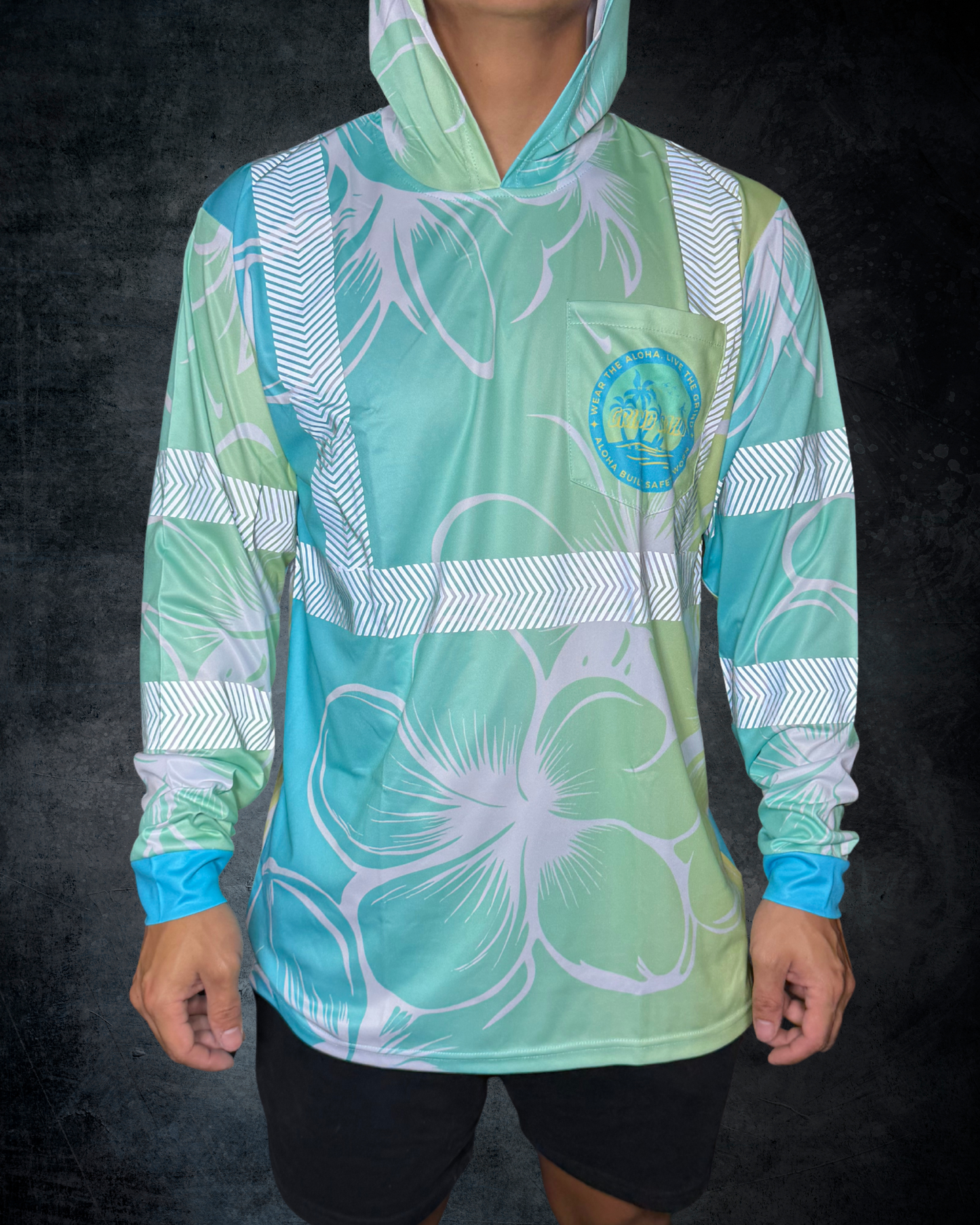 Pacific Plumeria Reflective Hoodie