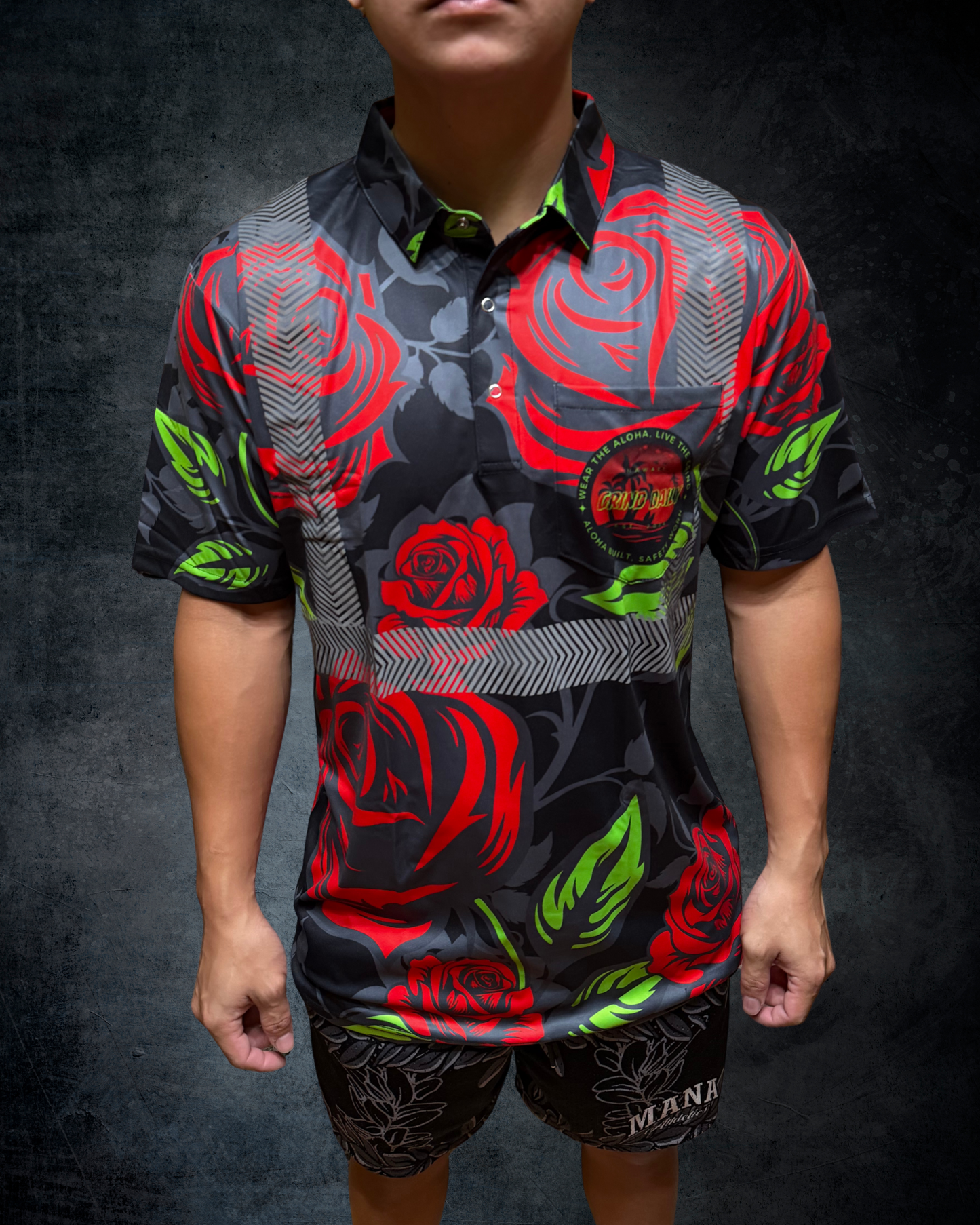Black Rose Reflective Polo