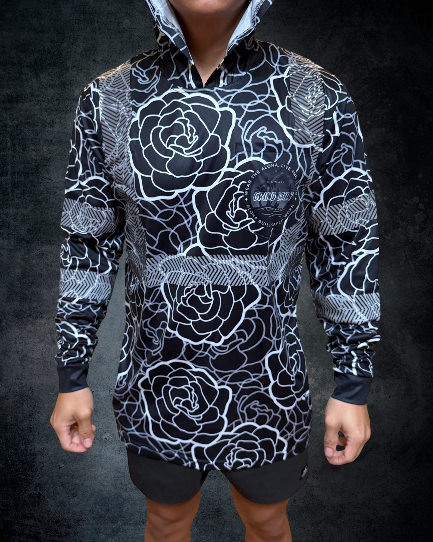 Black Gardenia Reflective Hoodie