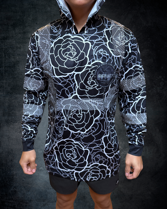 Black Gardenia Reflective Hoodie