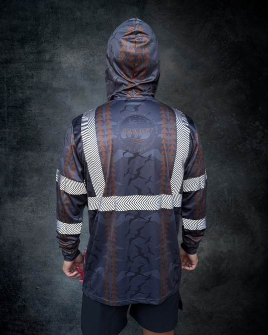 Charcoal Iwa Bird Reflective Hoodie