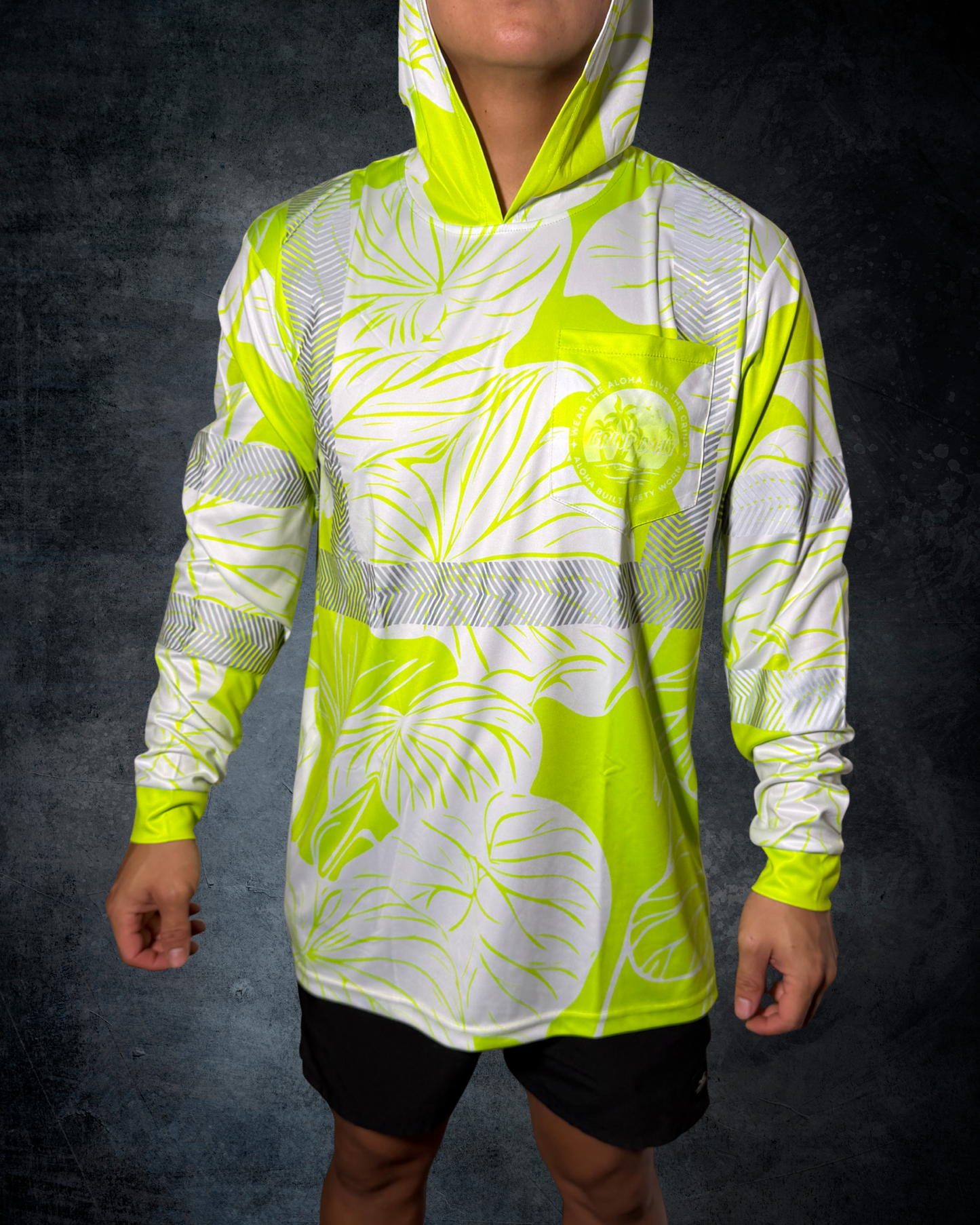 Kalo Green Reflective Hoodie