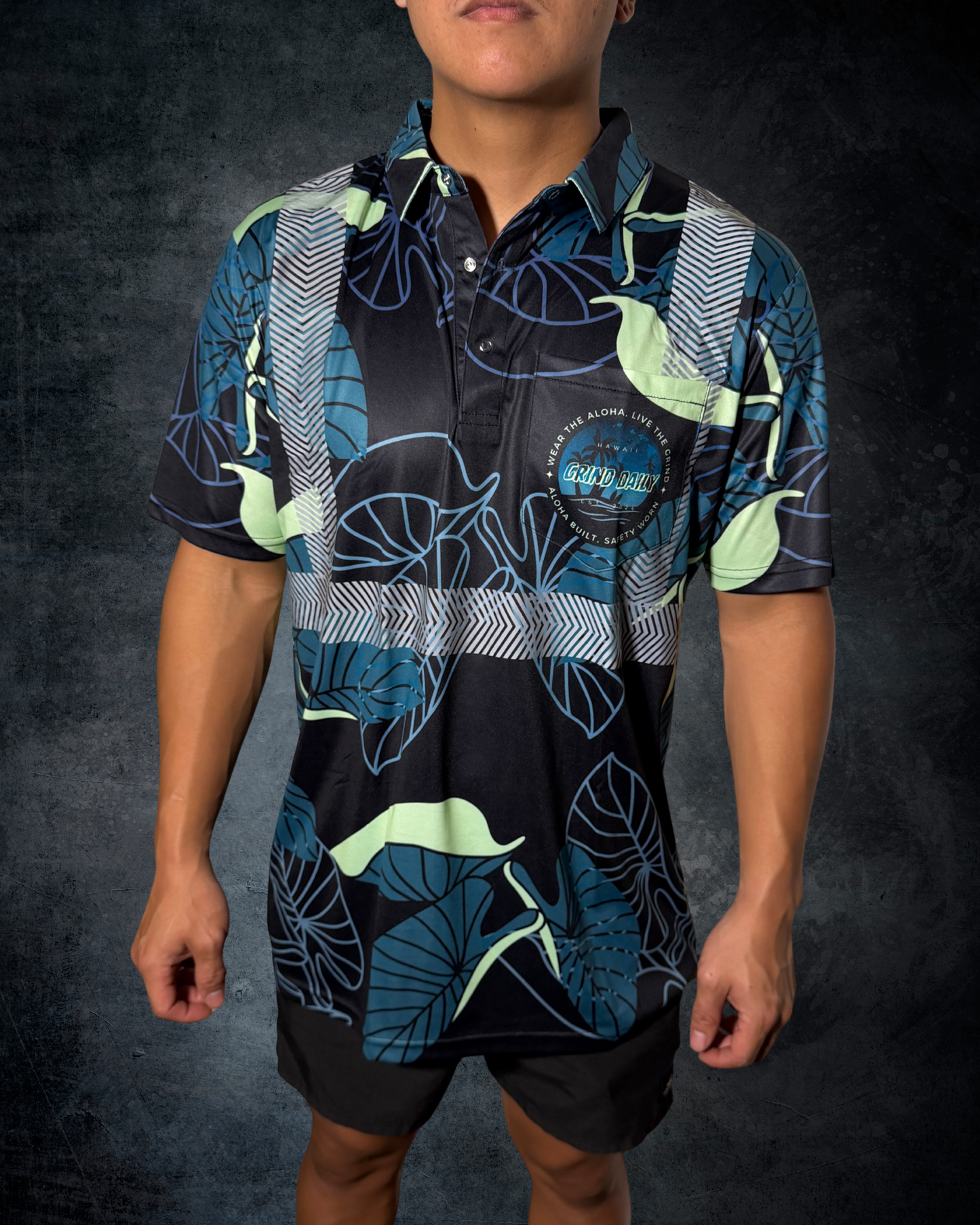 Kalo Leaf Reflective Polo